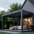 Modern Aluminum Pergola Pavilion Waterproof Powder Coated Balcony Garden Outdoor Bioclimatic Furniture Pergola Garden Buildings MegaBDM