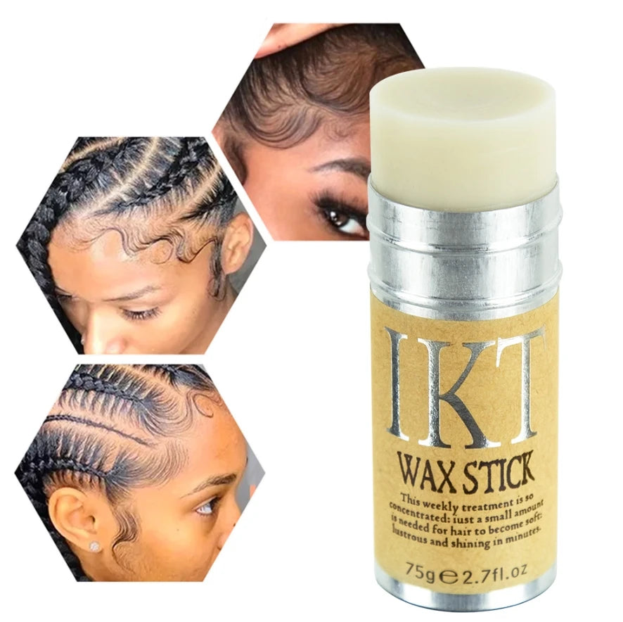 Wholesale IKT Personalised Private Label Hair Styling Custom logo Strong Hold  Filrm Hold Edge Control Hair Wax Stick for Wig