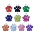 Wholesale Diy Mixed Color Fashion Dog Paw Glitter Dog Pet Fit Pet Collar Necklace Pendant Hang Pendant Dangle Charms