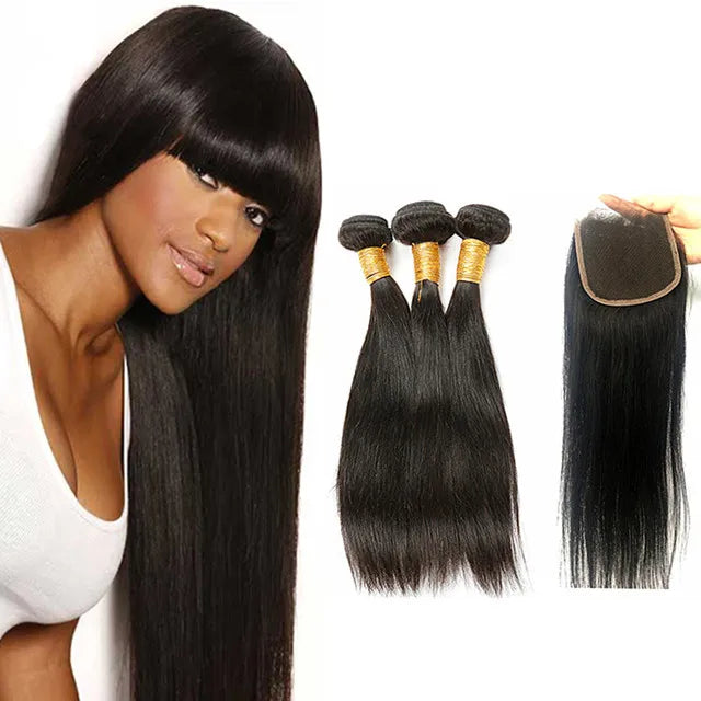 Virgin Peruvian Hair Weave Lace Closure Vendor Virgin Cuticle Aligned Human Hair Bundles with HD Lace Closure Third Encryption