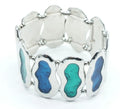 BS600 Wholesale European and American Fashion Jewelry Enamel Bangle Alloy Elastic Bracelet Jewelry