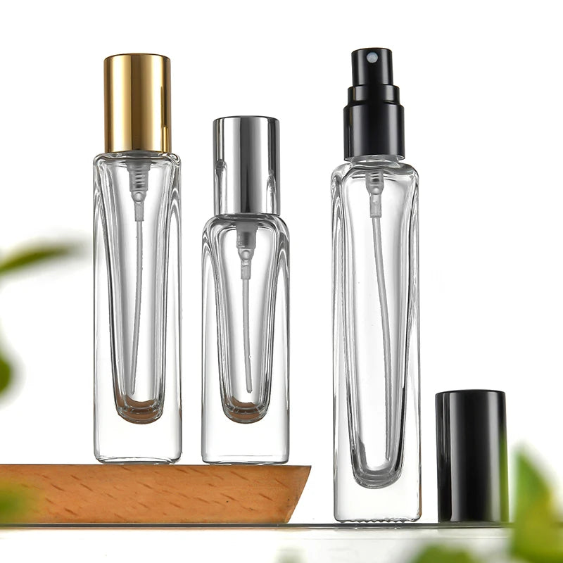 Refillable Thick Bottom Vintage Slim Tall 8ml 10ml 15ml Mini  Clear Sample Glass Perfume Decants