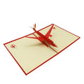 Cartoon Aircraft 3D Creative DIY Handwork Exquisite Model Paper Craft Holiday Greeting Card