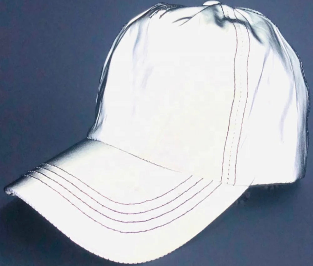 New Hot Whole Sale Silver Color High Visibility Custom Glow in the Dark Reflective Hat