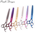 Purple Dragon 8" Japan Stainless Dog Grooming Scissors Chunker Scissors Z3005 Shark Teeth Thinning Scissors