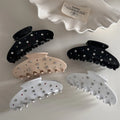 Full Star French Romantic Acetate Handmade Hairpin Advanced Texture Fan-shaped Grab Clip Scattered Stars Sparkling Rhinobrown