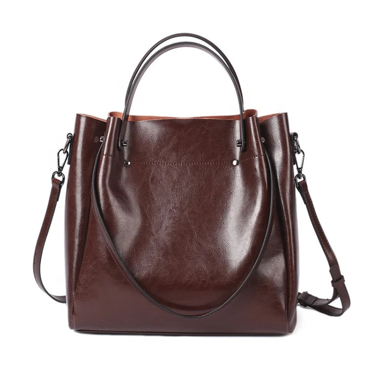 2026 New Arrival Fashion Genuine Leather Top Handle Bags Shoulder Strap Women Bag Ladies Handbag