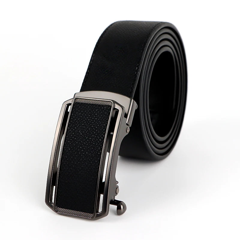 Factory Hot Sale Men Automatic Buckle Genuine Leather Belt Suitable for Business Casual Wear Stylish and Elegant Men Belt