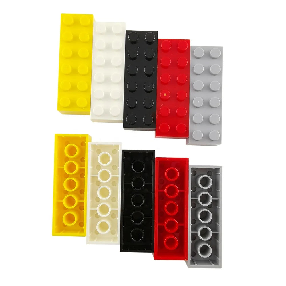 No.2456 Part Brick 2x6 Plastic DIY Accessories Toy Bulk Assembly Building Blocks
