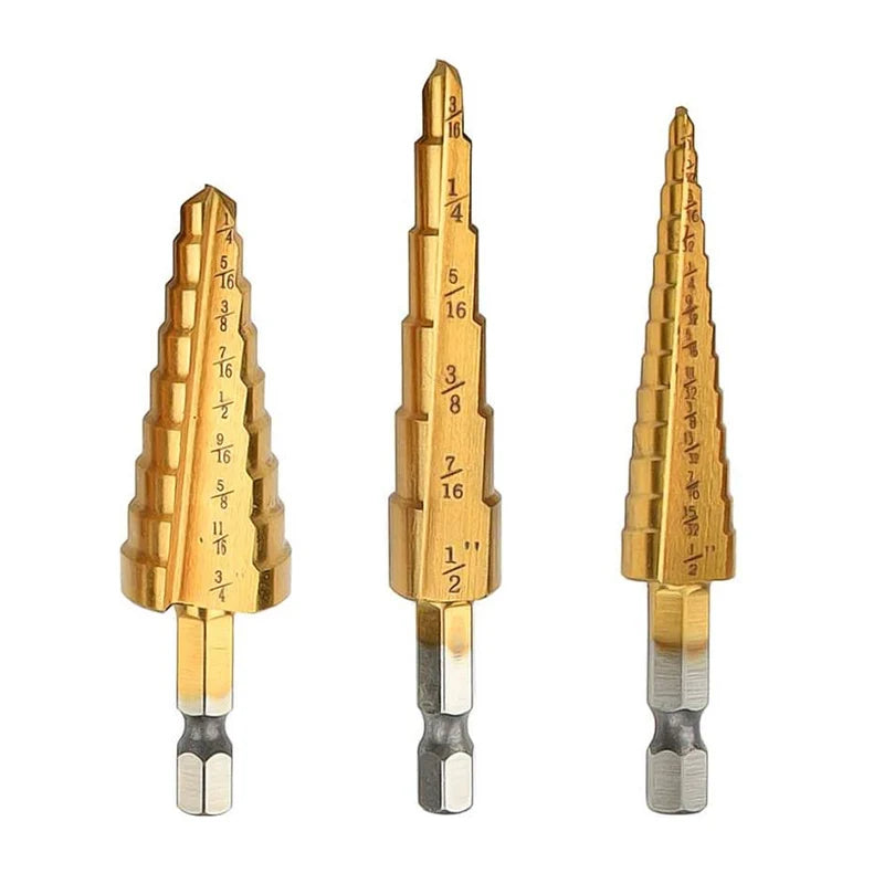 High Speed Steel Core Drill Bit Metric Bits Titanium Coated HSS Step Drill Bit for Metal Drilling