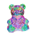 2023 New Product Ideas LED Light Lovely Bear Birthday Decoration Holographic Film Pvc Colorful Bear for Valentines Day Gift