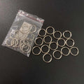 Mini 15mm Diameter Round Stainless Steel Key Split Rings for Keychains Flat Key Rings Clasp Key Chain Connector