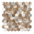 Vivid Tiles Factory Direct Peel and Stick Metal Wall Tiles Aluminum Home Decoration Self Adhesive Wall Mosaic Tiles