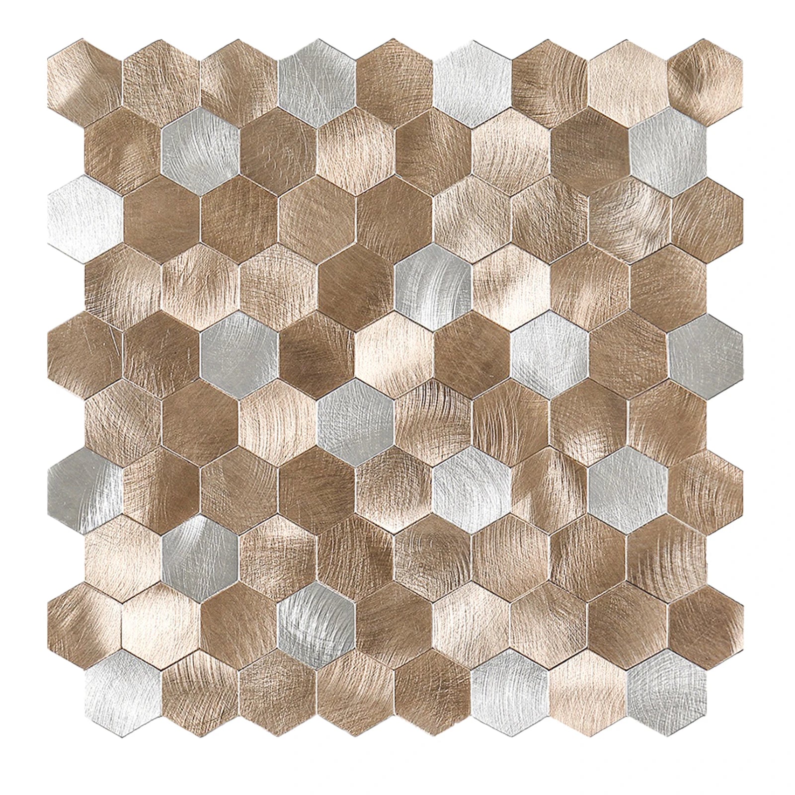 Vivid Tiles Factory Direct Peel and Stick Metal Wall Tiles Aluminum Home Decoration Self Adhesive Wall Mosaic Tiles