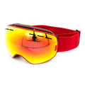 UV400 Protection Ski Goggles with REVO Lens Anti-Fog OTG Frameless Interchangeable Snow/Snowboard Eyewear