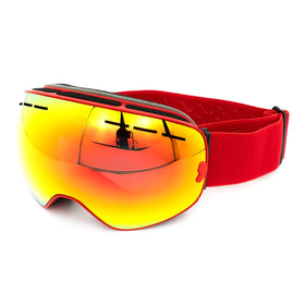 In Stock UV400 Protection Ski Goggles with REVO Lens Anti-Fog OTG Frameless Interchangeable Snow/Snowboard Eyewear