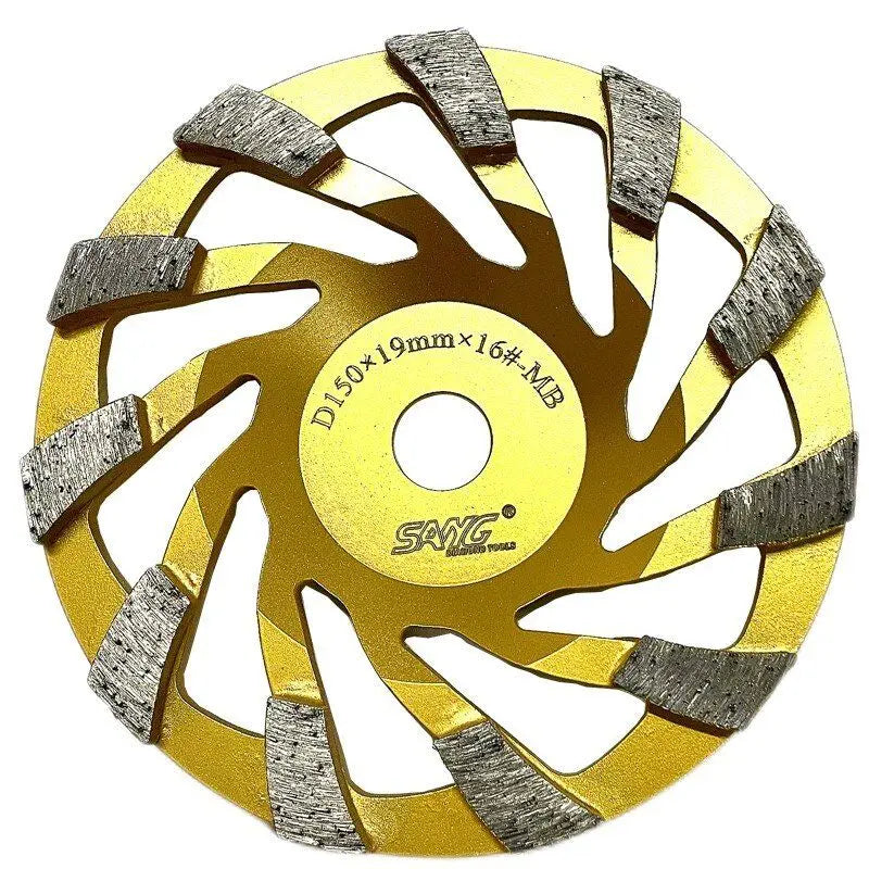 6'' 150mm Diamond Abrasive Plate Grinding Cup Wheel Concrete Terrazzol for Angle  Grinder Polishing Floor Machine