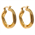 JINYOU 2132 Stainless Steel 316l Round Hollow Hoop Earrings Rust Proof Minimalist Metal Attractive Trendy Jewelry Bijoux Women