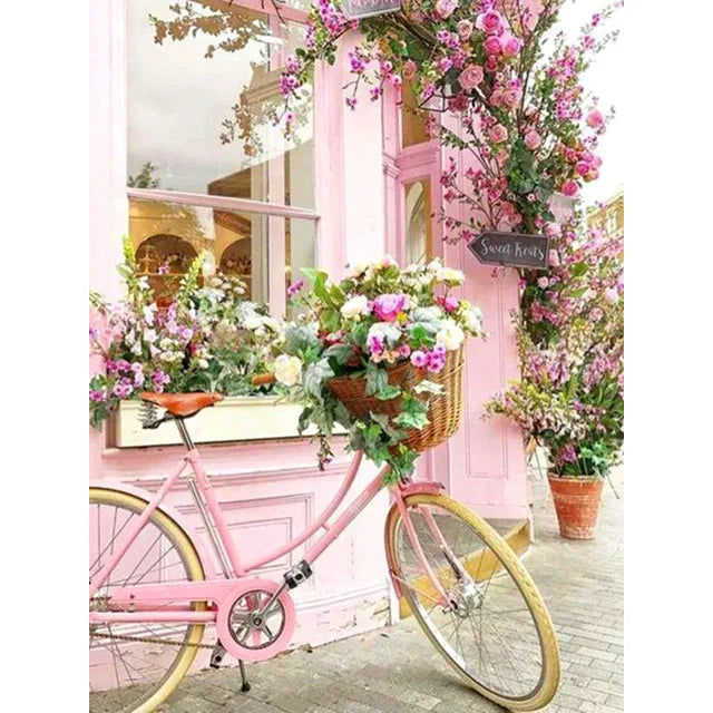 Landscape 5D DIY Diamond Painting Flower Car Street Full Square/Round Embroidery Mosaic Cross Stitch Home Decor France Art Kits