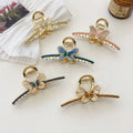 11.0cm Colorful Enamel Butterfly Center Hair Claws Clips for Hold Ponytails Large Cross Alloy Hair Catch Shark Hairpin for Women