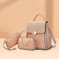 New Handbag Women Ladies Fashion Trending Bags for Women Brand Luxury PU  Three-Piece Set Backpack