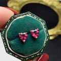 Hot Sale Funky Fashion Heart 925 Sterling Silver Emerald Classic Gold Plated Stud Earrings Jewelry for Women Party