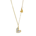 Minimalist Jewelry Stainless Steel Gold Plated Link Chain Shell Heart Pendant Necklace