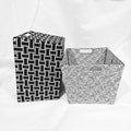 Nylon Strap Decorative Storage Box Rectangle Polypropylene Woven Baskets for Home Organization