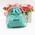 Custom Printed Velvet Jewelry Bag Small Fabric Pouch for Necklaces Watches Gemstones Personalized Drawstring Jewelry Packaging