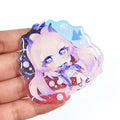 Custom Colorful Printing Anime Epoxy Acrylic Keychains Unique Plastic Charms