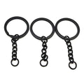 Black or Custom Color Keychain Link Chain Keychain Split Key Ring With Chain