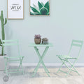Wholesale Balcony Garden Use Bar Simple Fashion Leisure Outdoor Furniture Coffee Shop Folding Metal Cafe Table Set