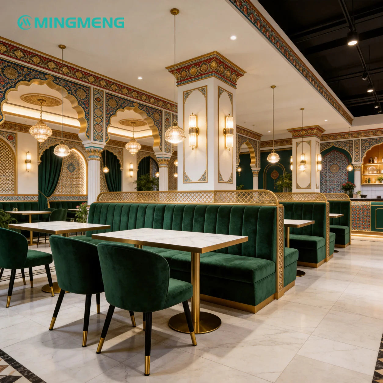 Custom Wood Panel Dining Table and Chairs Set for Restaurant Coffee Shop Hotel-Minimalist Commercial Furniture