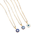 Women's Lucky Necklace Devil's Eye Pendant Simple Fashion Trendy Gold Plated Link Chain Pearl Manufacturer's New Design