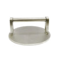 304 Stainless Steel Silver Pre-Seasoned Metal Handle Round 150mm Dia Flat Bottom Non-Stick Bacon Grill Press Steak Press