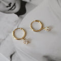 9K Solid Gold Small Earrings Designs AU375 Hoop Huggies Earrings With Zircon Gold Earrings 9K Gold Jewelry Fashion Jewelry