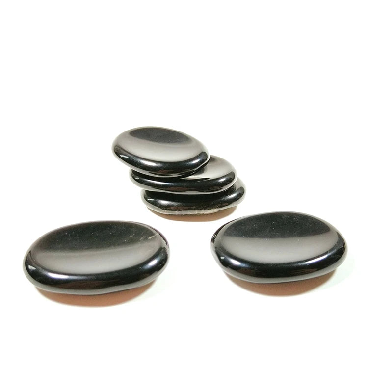 DIY Gems Thumb Stone Black Obsidian Worry Stone Worry Thumb Stone Worry Natural Thumb Crystal Healing Gemstone Worry