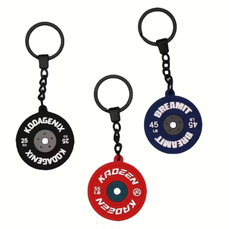 Barbell Plates Laveros Rubber Eco-Friendly Bear Rabbit 3D Keychain