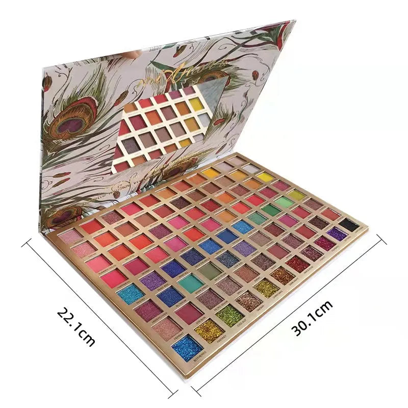 Wholesale Big High Pigmented Makeup Shimmer Matte Glitter Eyeshadow Palette Vegan Waterproof Eyeshadow Palette Custom