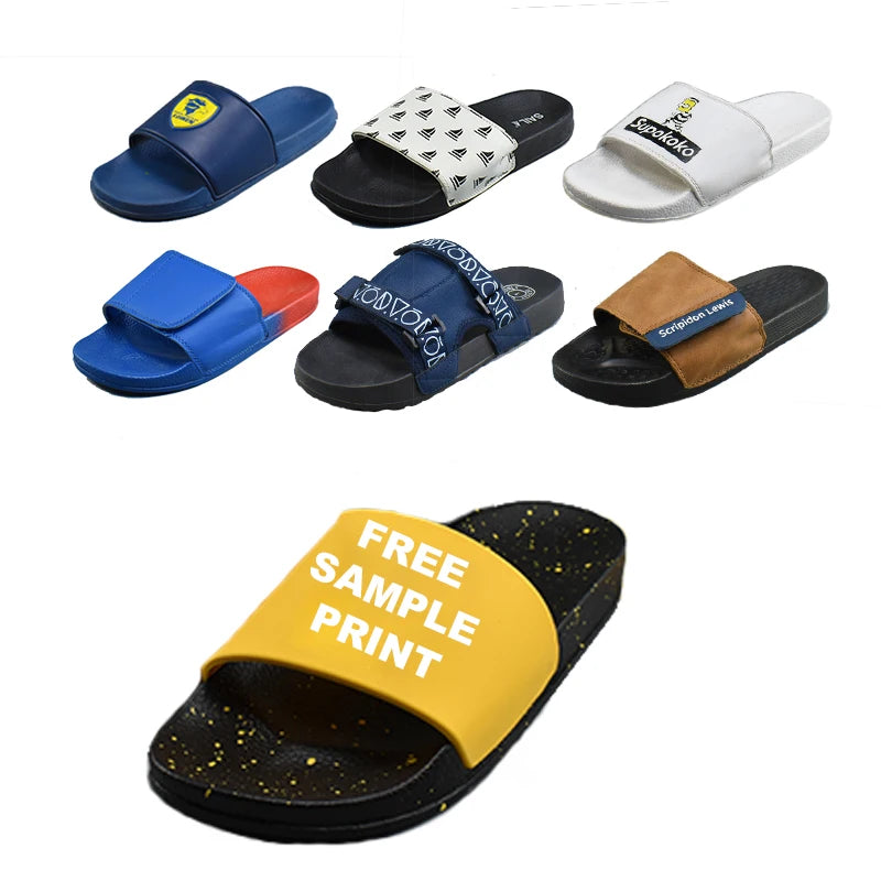 Custom Print Sport Sandals Hotel Slippers Branded Summer Lightweight Waterproof Cushioning Winter Custom Logo Massage Arch