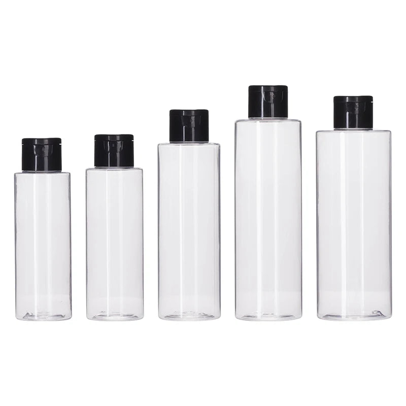 100ml 120ml 150ml 200ml 250ml for Empty Flat Shoulder Cosmetic Lotion Toner Travel Black/white Screw Cap PET Bottles Screen