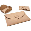 Wholesale Cute Small Gift Card Holders Kraft Envelopes Packaging Mini Seed Envelopes with Heart Shaped Clasp