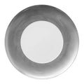 Wholesale Luxury Silver Rim White Bone China Ceramic Plate Tableware Set Lightweight with Plant Pattern for Weddings Parties
