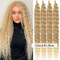 Deep Wave Synthetic Braiding Hair for Boho Braids High Temperature Fiber 32inch Bohemian Curly Crochet Braid Hair Extension