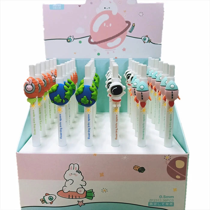 Promotional Silicone Astronaut Spaceman Custom logo Colorful Gel Ink Pen