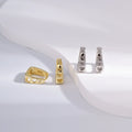 Wholesale Earrings Jewelry Gold Rhodium Plated Square Plain Heart Huggie 925 Sterling Silver Fine Jewelry Earrings