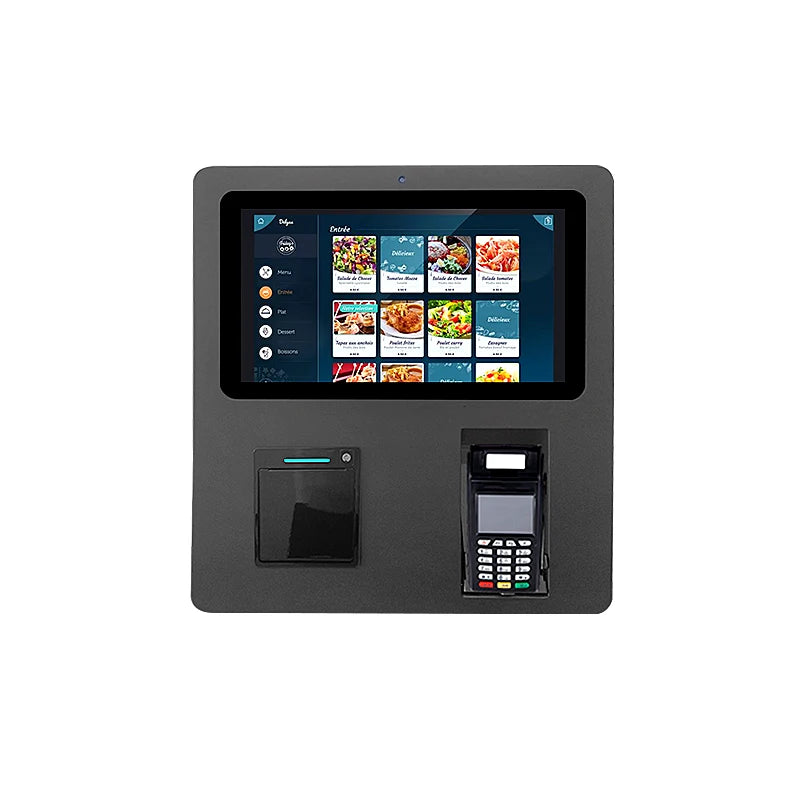 Wall Mounted Payment Kiosk QR Code Scanner Touch All in One Display Self Service Ordering Payment Machine Touch Payment Kiosk