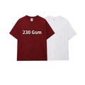 Men's Round-neck T-shirts 100% Cotton 230GSM Unisex Custom Logo Short Sleeve Plain Tshirt Men's T-shirts Sportswear