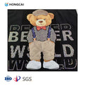 Hongcai Custom Brand Blingbling Rhinestone Print Transfer Free Samples PET Film Heat Transfer for Clothing