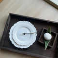 INS Pure White Cloud Ceramic Tableware Set Creative Flower Dessert Salad Plate